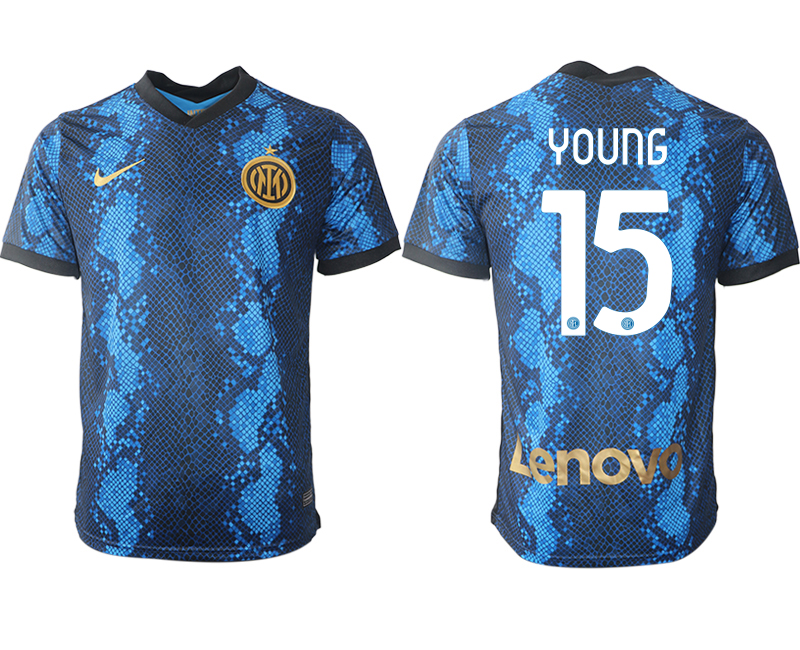 Men 2021-2022 Club Inter Milan home blue aaa versio #15 Nike Soccer Jersey->inter milan jersey->Soccer Club Jersey
